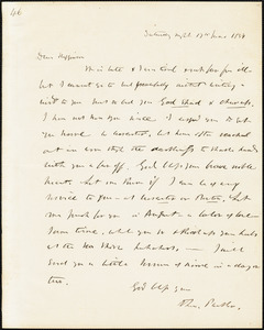 Letter from Theodore Parker to Thomas Wentworth Higginson, 1854 June 17