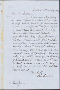 Letter from Theodore Parker, Dublin, [Ireland], to Francis Jackson, 1855 Aug[ust] 14