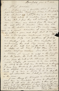 Letter from Isaac Stearns, Mansfield, [Massachusetts], to William Lloyd ...