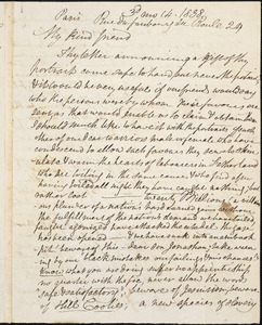 Letter from Anne Knight, Paris, [France], to William Lloyd Garrison, 1838 [March] 14