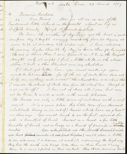 Letter from Theodore Parker, Santa Cruz, [California], to Francis Jackson, 1859 March 21
