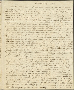 Letter from Wendell Phillips, London, [England], to George Thompson, [1839] July