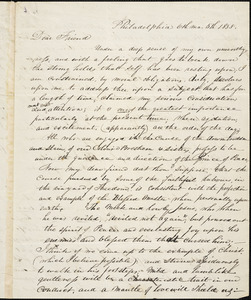 Letter from Rowland Johnson, Philadelphia, [Pennsylvania], to William Lloyd Garrison, 1838 [June] 5th