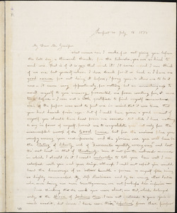 Letter from Camilla Ware, Pomfret, V[ermon]t, to William Lloyd Garrison, 1838 July 11