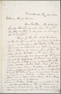 Letter from Erasmus Darwin Hudson, Wolcottville, [now Torrington, Connecticut], to William Lloyd Garrison, 1838 Aug[ust] 24