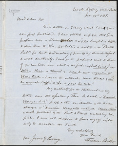 Letter from Theodore Parker, West Roxbury, [Massachusetts], to James Gillespie Birney, 1848 June 17
