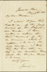Letter from James Freeman Clark, Jamaica Plain, [Massachusetts], to Theodore Parker, 1856 May 9