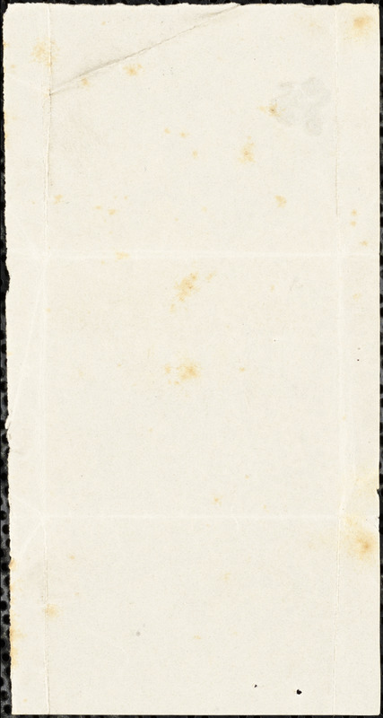 Lock of Theodore Parker's hair, [Boston, Massachusetts], to Caroline C. Thayer