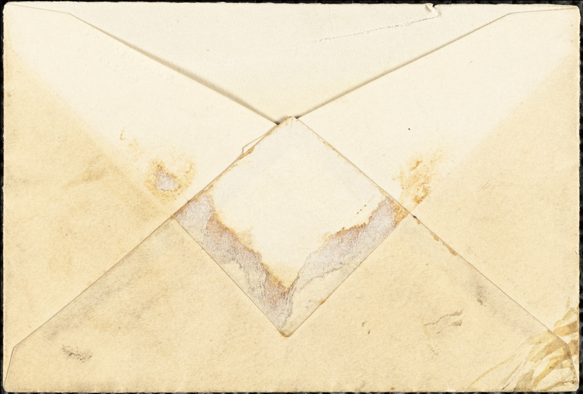 Lock of Theodore Parker's hair, [Boston, Massachusetts], to Caroline C. Thayer