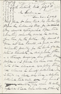 Letter from William Henry Fish, South Scituate, [Massachusetts], to Franklin Benjamin Sanborn, 1881 July 6
