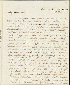 Letter from James Freeman Clarke, Louisville, [Kentucky], to John Sullivan Dwight, 1837 March 25