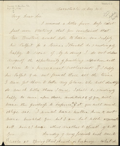 Letter from Theodore Parker, Barnstable, [Massachusetts], to Convers Francis, 1836 Nov[ember] 12