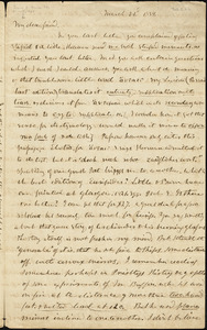 Letter from Theodore Parker, [West Roxbury, Massachusetts], to Convers Francis, 1839 March 22
