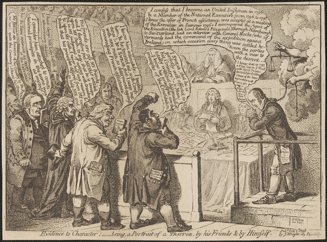 Evidence to character - being, a portrait of a traitor by his friends & by himself