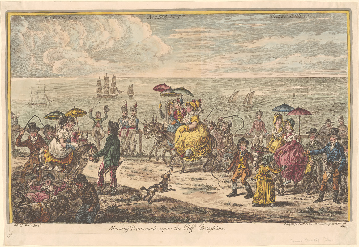 Morning promenade upon the cliff, Brighton