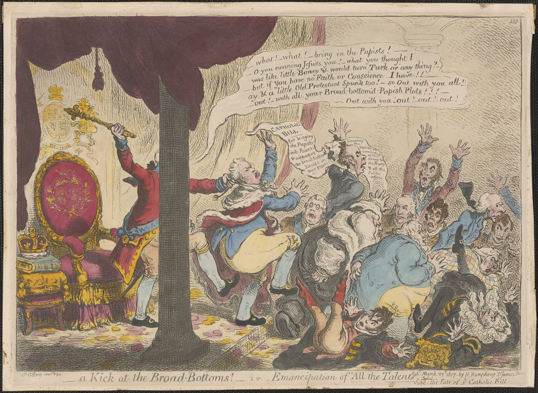 A kick at the broad-bottoms! i.e. Emancipation of "all the talents"