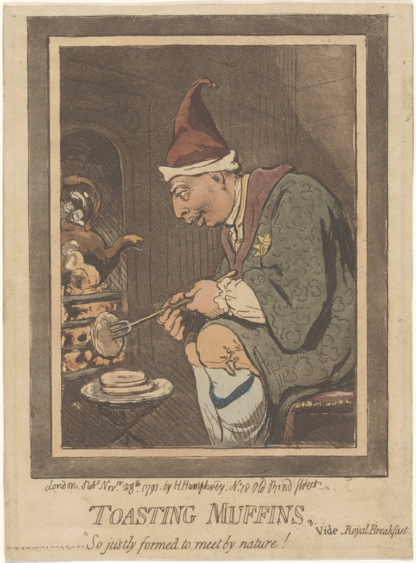 Toasting muffins, vide royal breakfast