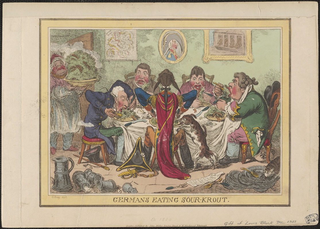 Germans eating sour-krout