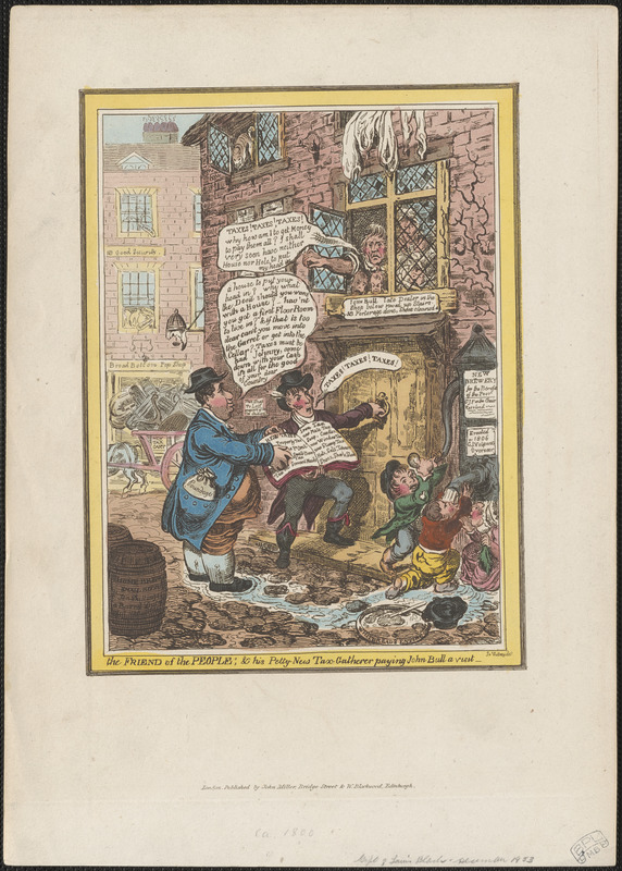 "The friend of the people" & his petty-new tax-gatherer paying John Bull a visit