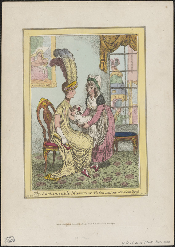 The fashionable mamma - or - the convenience of modern dress