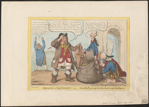 Opening of the budget - or - John Bull giving his breeches to save his bacon