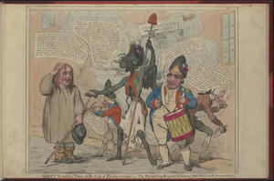 Alecto and her train at the gate of Pandoemonium - or - the recruiting sarjeant enlisting John Bull into the revolution service