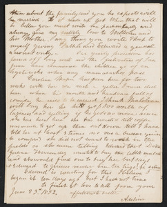 Letter fragments to Isabel Carret from her sister Adelina, ca. 1852