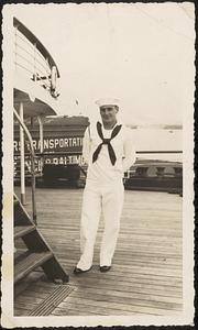 John Santos in his sailor's uniform