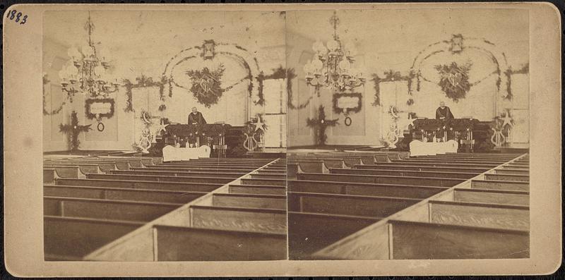 Rev. Charles Babbidge at the pulpit of the Unitarian Church