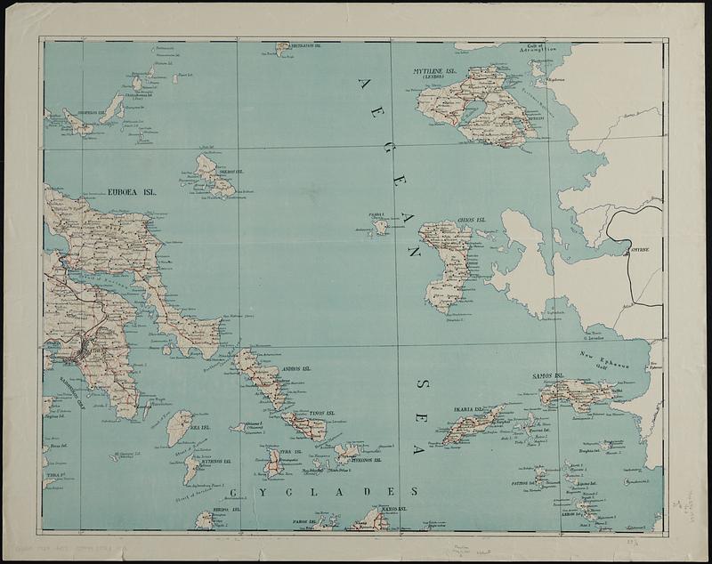 Map of Greece, geographical and altimetric