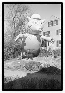 Giant pig character balloon
