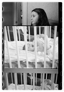 A child in a crib