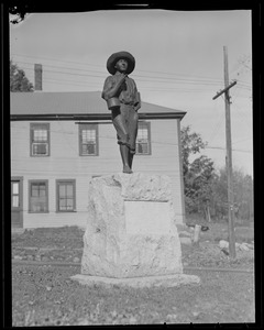 "The School Boy of 1850" whose valor in war was equaled by their achievements in peace. Given to town of Ashburnham by Ivers Whitney Adams.
