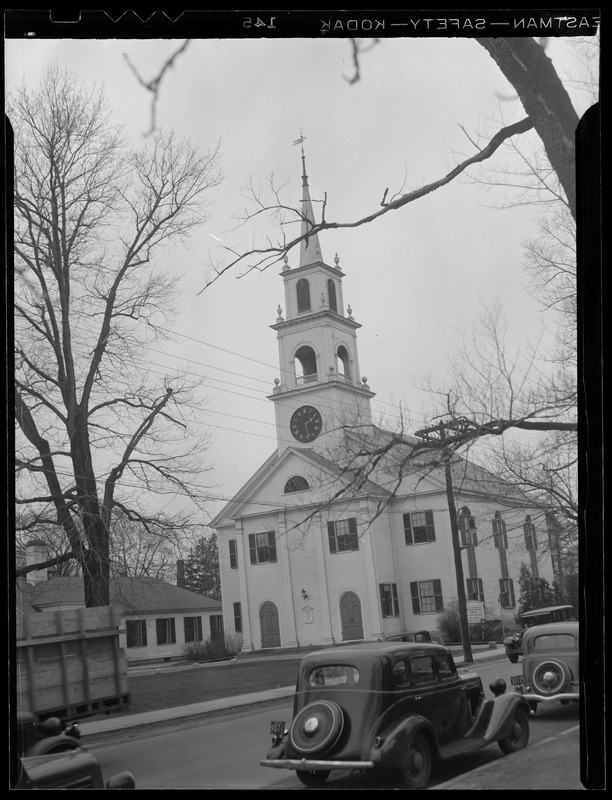 Unitarian church in Dedham Square (for Jack Frost sketch) Digital