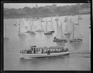 Marblehead - sailboats and Delta ferry