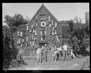 Marblehead - Camp Tiller. House decorated with lobster buoys.