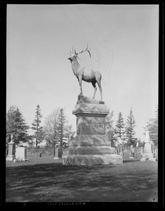 Elks' Rest statue in Edson Cemetery in Lowell