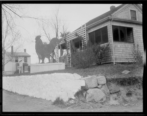 Odd things in front of houses, Stoneham, MA