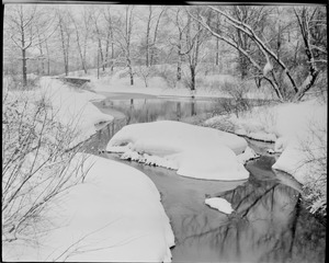 Stream in snow