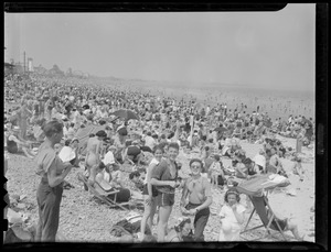 Beach crowd at Revere