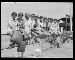 Girls on railing (Plymouth?)