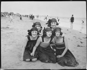 Bathing girls at Revere Beach