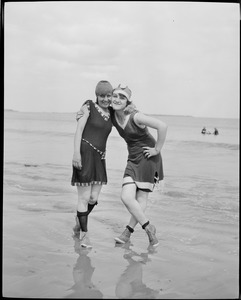Bathing girls at Revere Beach