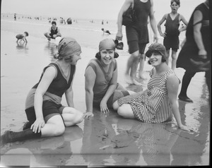 Bathing girls at Revere Beach