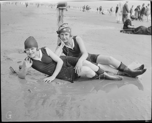 Bathing girls at Revere Beach