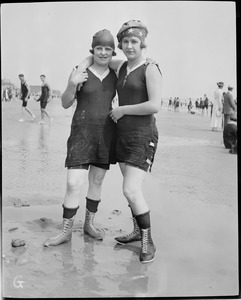 Bathing girls at Revere Beach