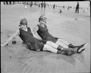 Bathing girls at Revere Beach