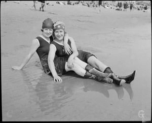 Bathing girls at Revere Beach