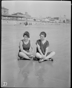 Bathing girls at Revere Beach