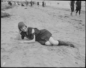 Bathing girls at the beach, Revere Beach